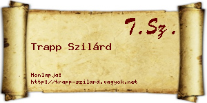 Trapp Szilárd névjegykártya