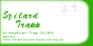 szilard trapp business card